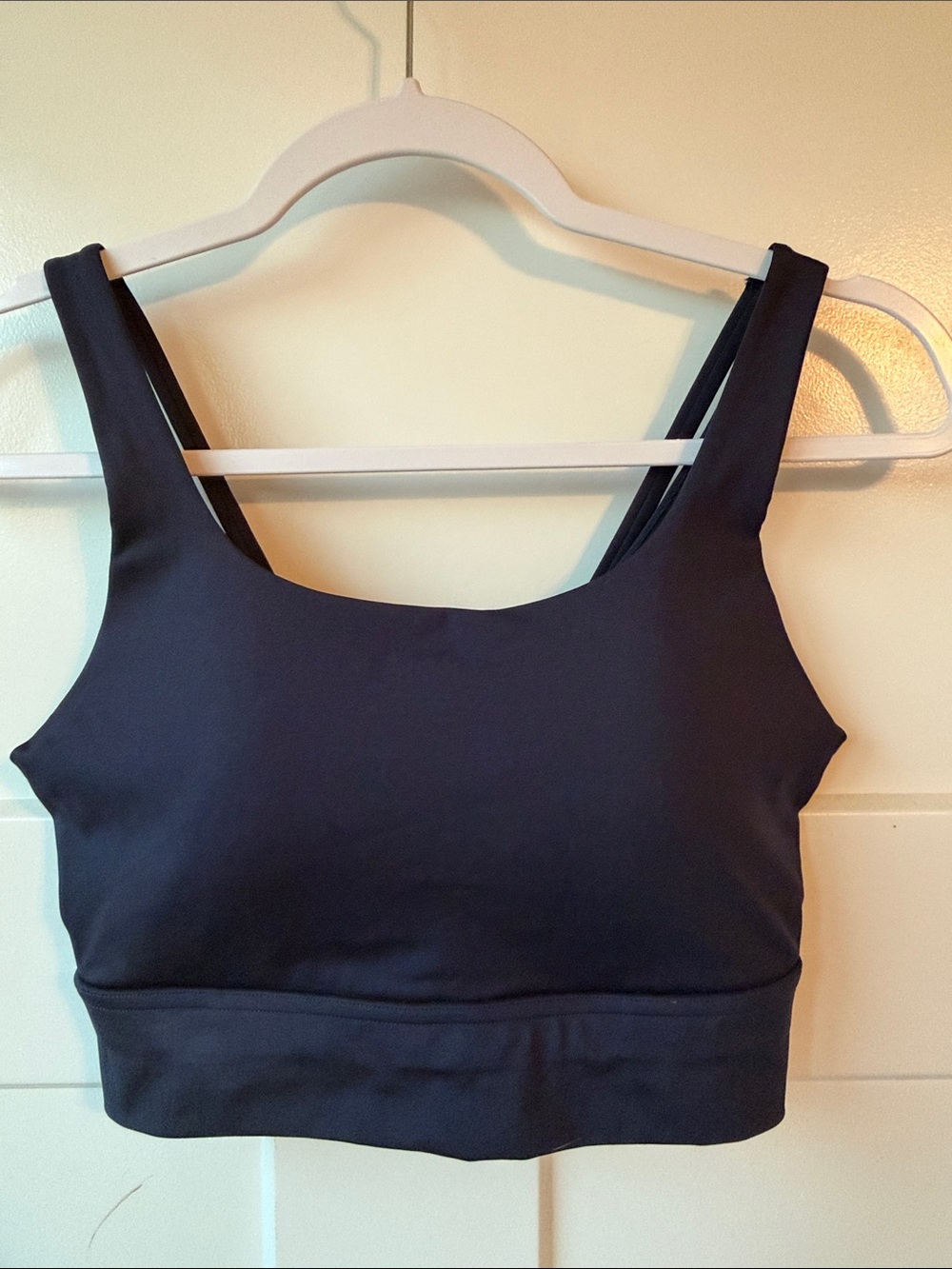 Avia Navy Scoop-Neck Sports Bra Crop Top